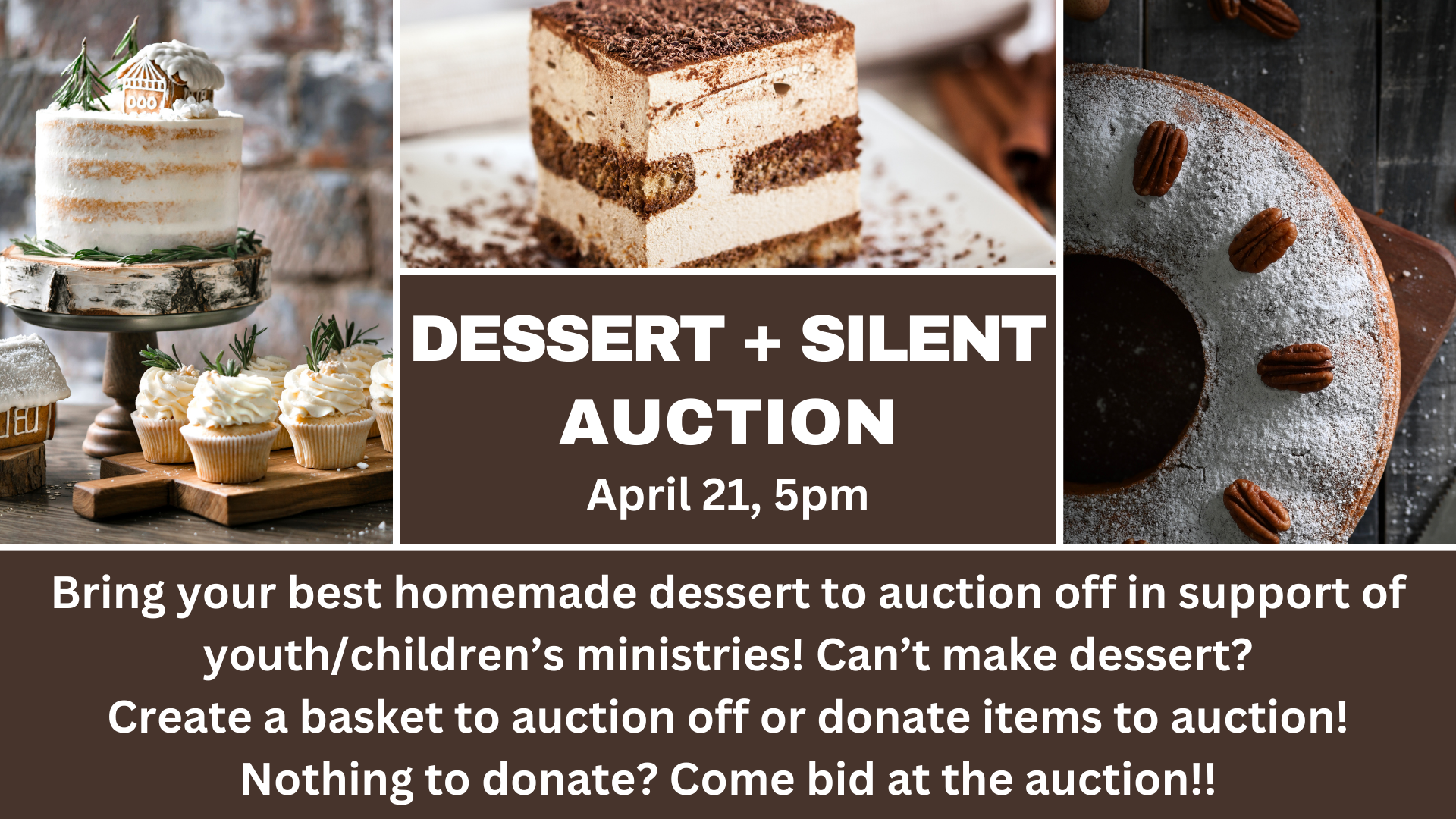 Dessert auction April 21